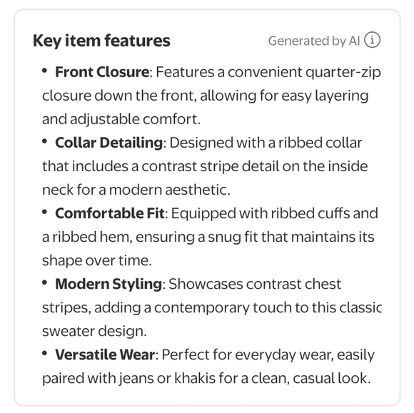 U.S. Polo Assn Men’s Large Striped Quarter Zip Sweater Cream Colorblock NWT - Picture 11 of 11